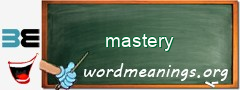 WordMeaning blackboard for mastery